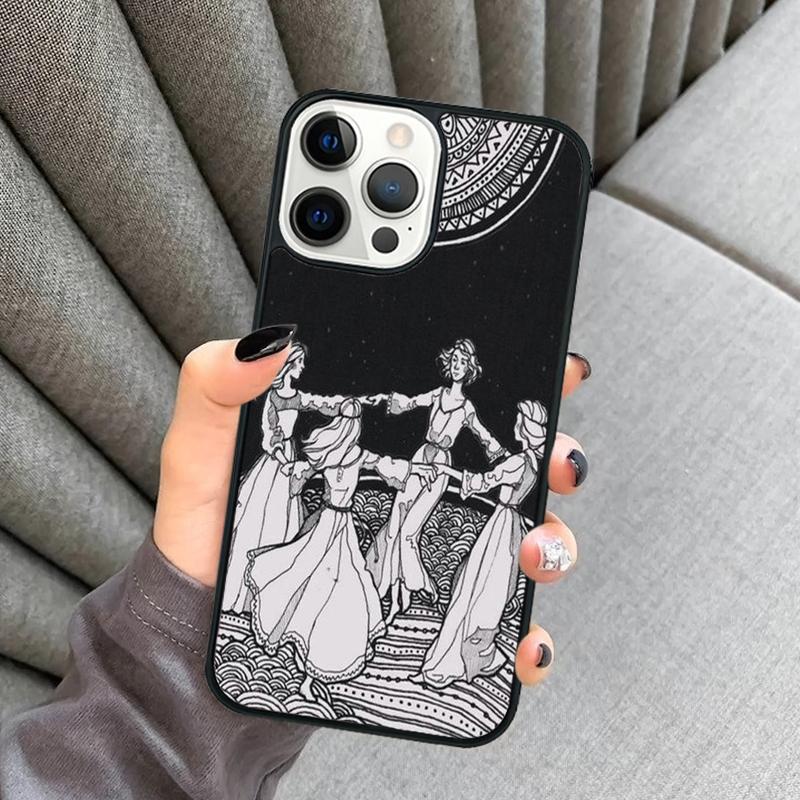 Witches Circle Dance Phone Case For iPhone 17 Air 16 16e 15 13 14 Pro Max 11 12 Plus 2022 MAX Shell Cover coque