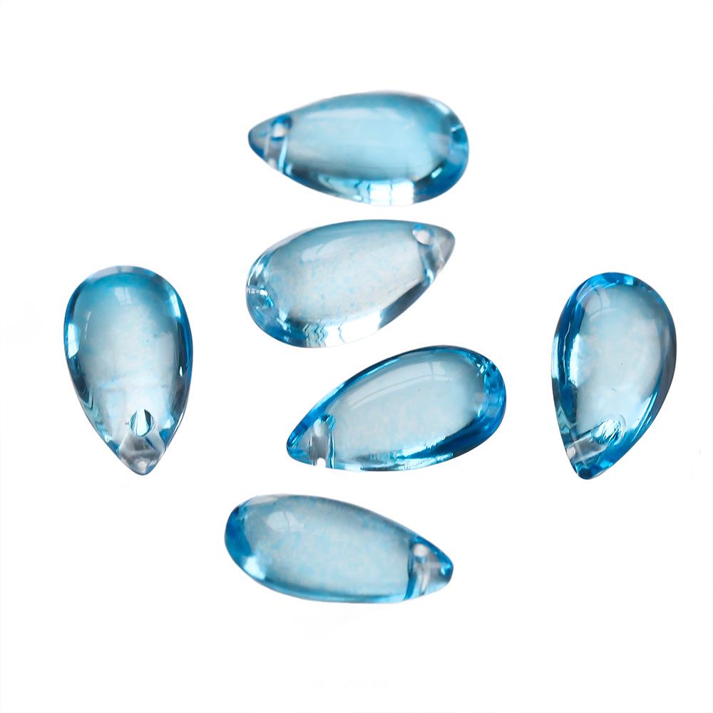 

8x14мм Прозрачные Цветные Стеклянные Подвески-Капли для DIY Заколок, Серег и Браслетов 10 pcs/pack, approx. 7.5g