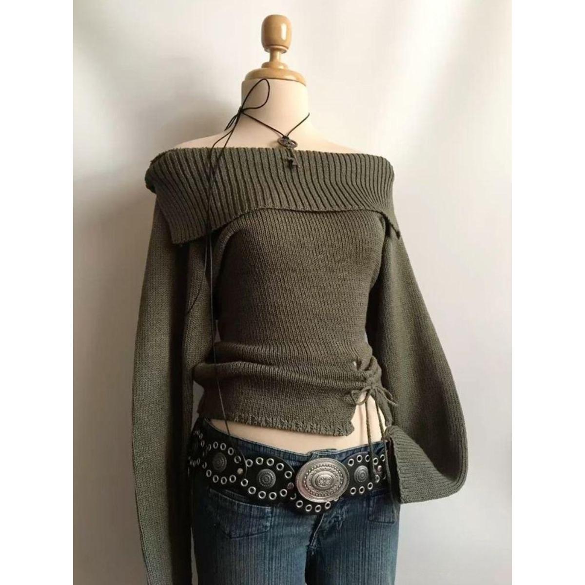 

2KWEIRD Y2k Коледж Стиль Ромбовидні Топи Елегантні Светри Осінь Зима Повсякденний В язаний Одяг Тренд Вуличний Одяг Сексуальна Дівчина L