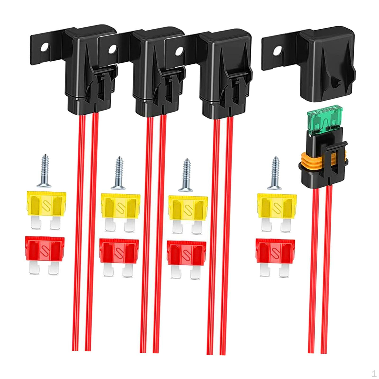 

Inline Fuse Holder Waterproof 20A 30A 40A Replacement Fuses with Protection Cover for Ships Yachts