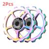 2Pcs Ceramic Bearing Jockey Wheel CNC Aluminum Alloy Rear Derailleur 10-16T Guide MTB Road Bike Pulley