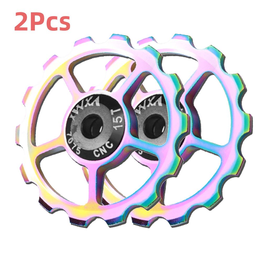 2Pcs Ceramic Bearing Jockey Wheel CNC Aluminum Alloy Rear Derailleur 10-16T Guide MTB Road Bike Pulley