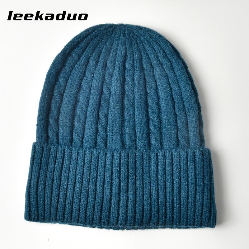 Hat Women's Baotou Ear Protector Hat Wool Knitted Warm Twisted Wool Hat Men's Outdoor Sports Cold Hat Pullover Hat