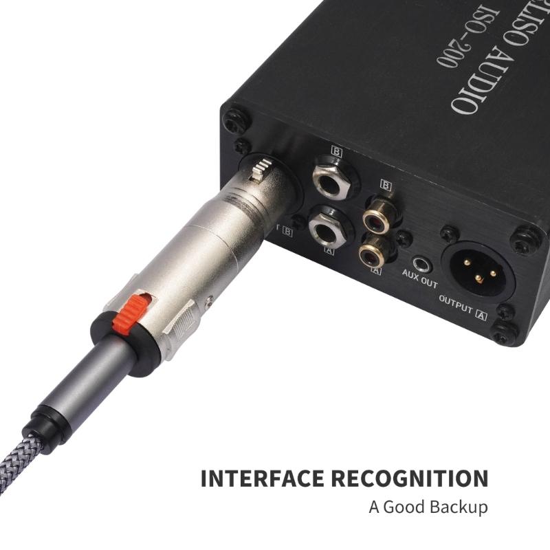 3Pin XLR To 6.35mm 1/4inch TRS Female Adapters For Studio Equipment And Live Sound Applications