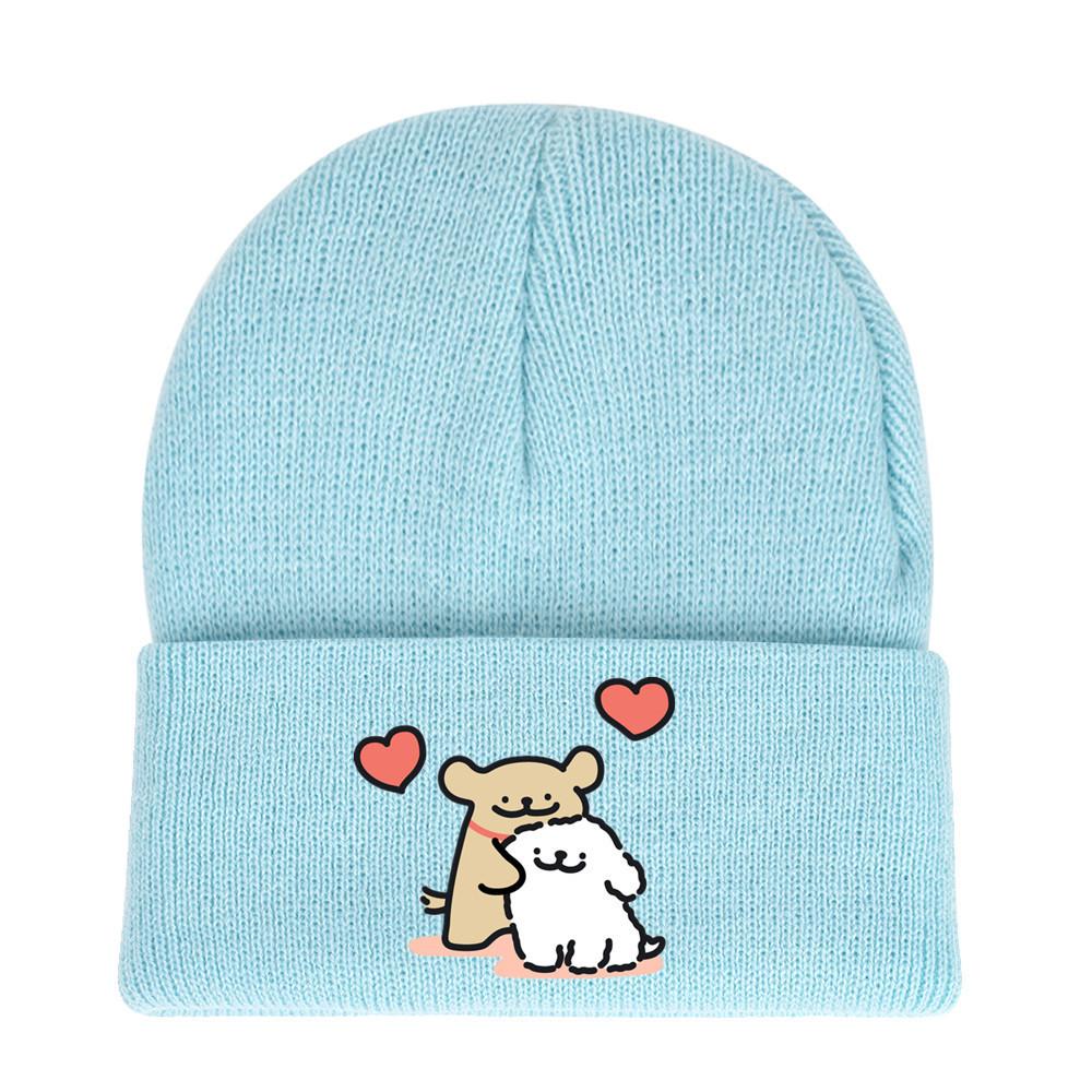 Winter Maltese Knit Hat With Printed Design For Men Women Casual Weather Cold