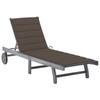 Day and Night - Day and Night Garden Lounger with Solid Gray Acacia Wood Cushion