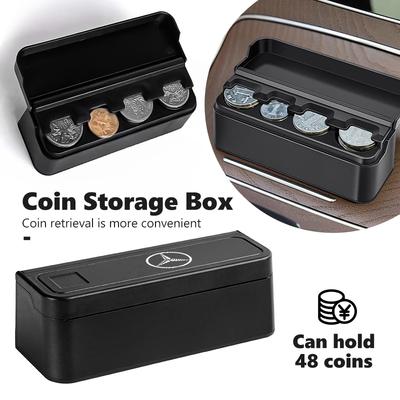 For Benz Car Coin Storage Box Money Boxes Small Coin Organizer Case Interior Accessories CITAN VITO SPRINTER CLS SLK Sport ML