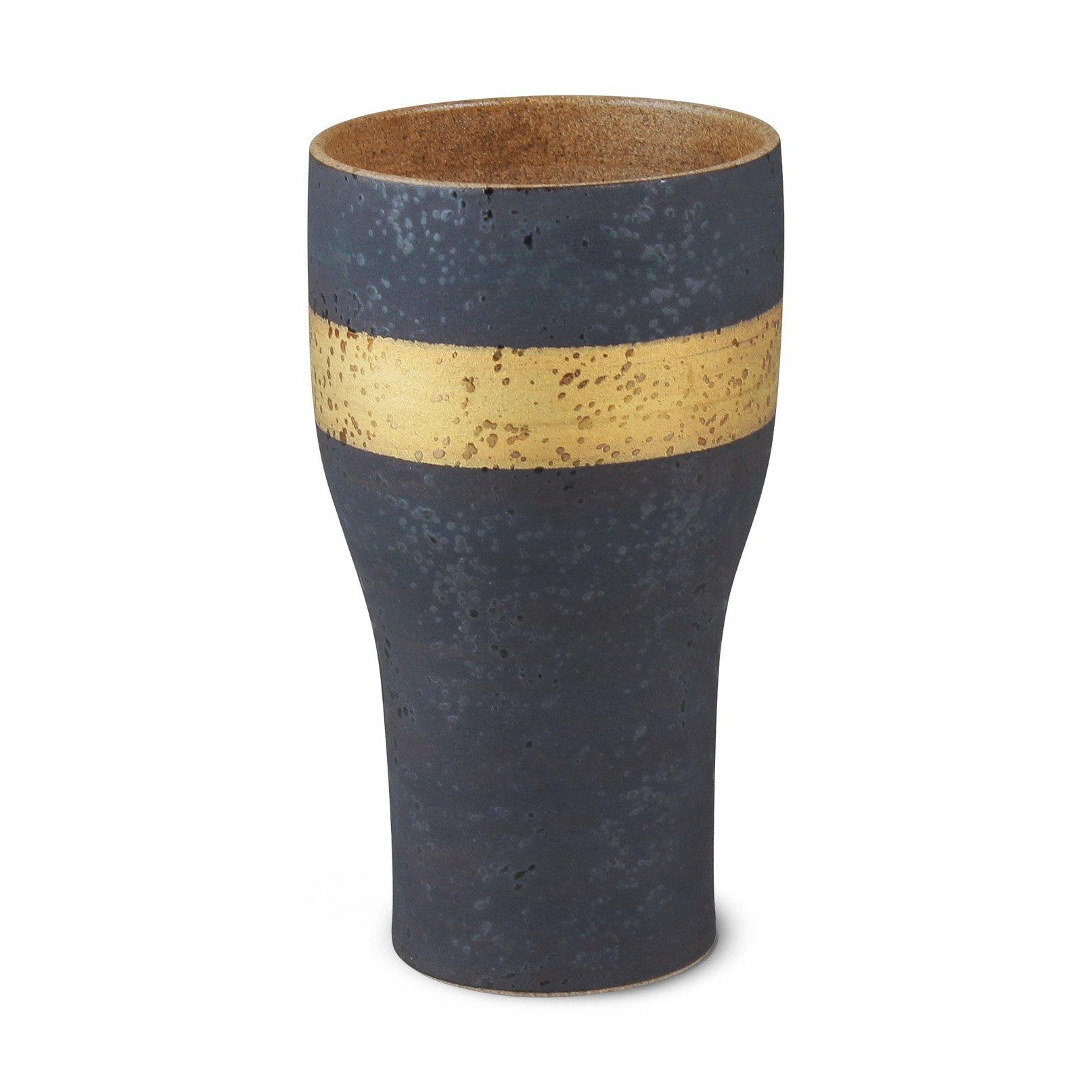 

Hasami ware tumbler Kipo beer gold 8cm x H 330cc / double-walled cup, road, approx. 14.2cm, золотой