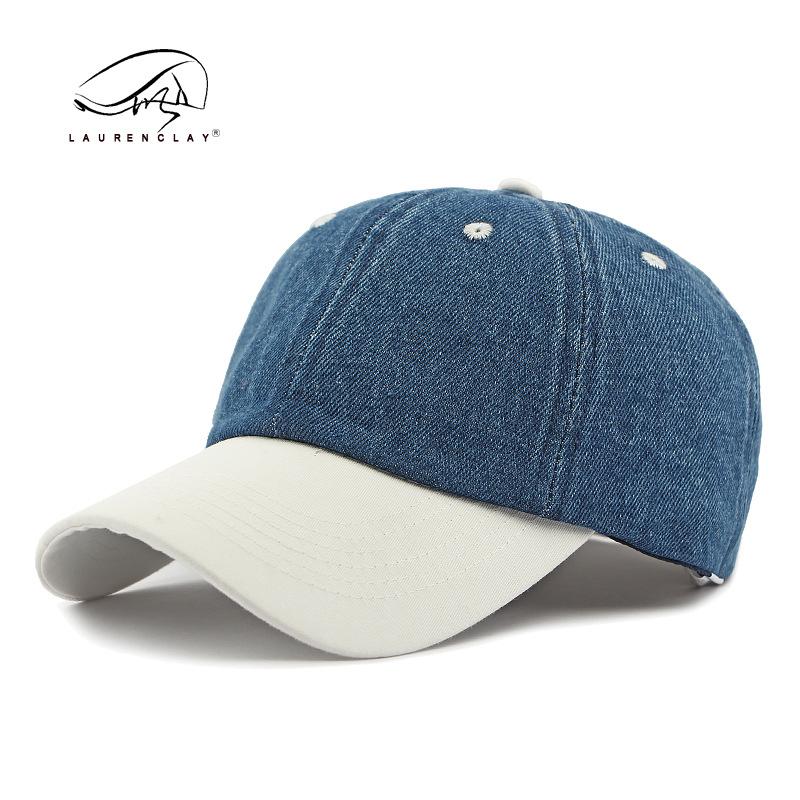 Fashion Personalized Soft Top Baseball Cap Women's Summer Sunscreen Sun Hat Personalized Denim Splicing Cap Men's Trend