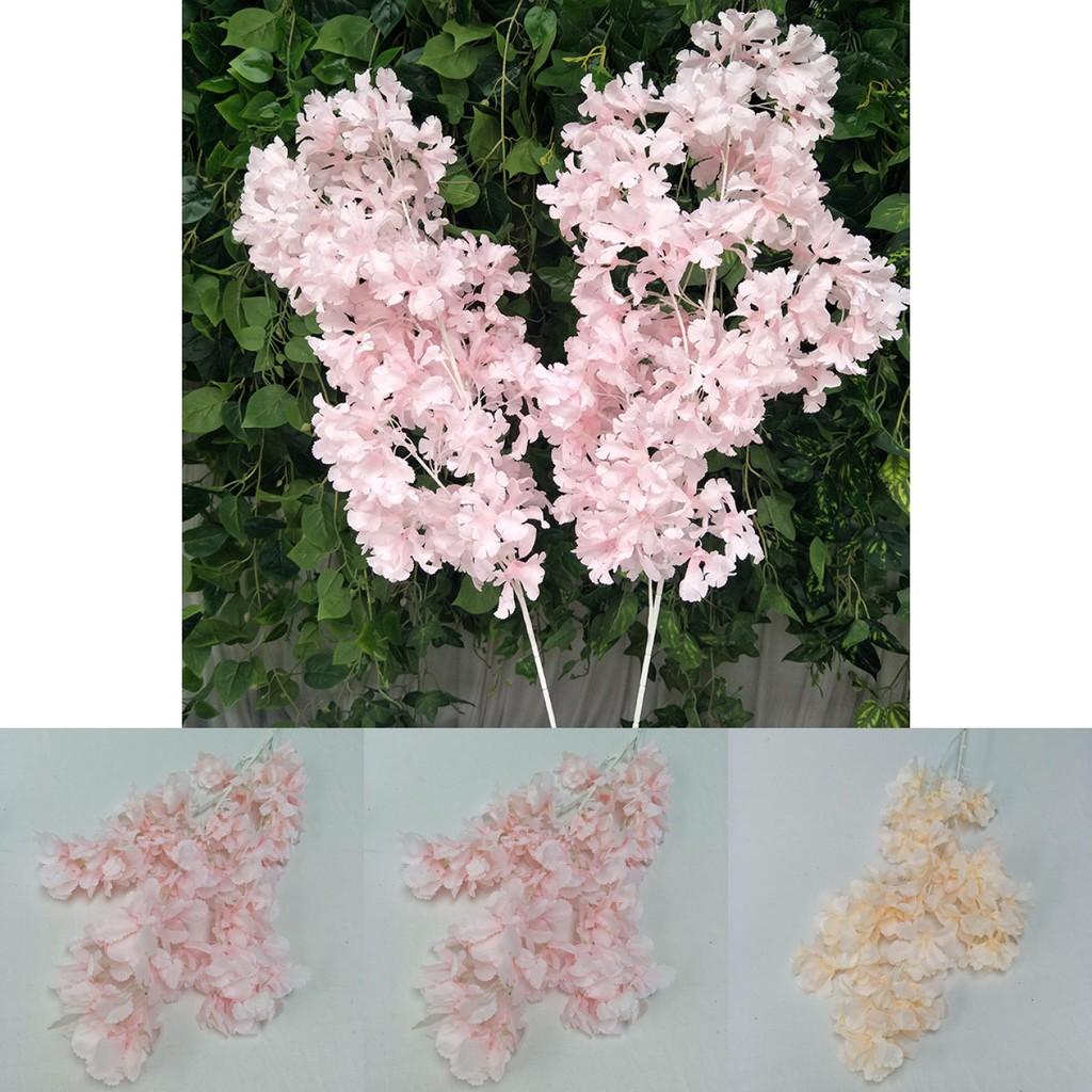 Silk Cherry Blossom Garland With Snow Finish For Party And Photography Backgrounds