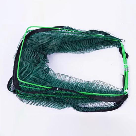 Foldable Fishing Trap Easy to Use Fishing Mesh Net with Steel Wire Portable Long-lasting Fishing Cage for Shrimp Crab Minnow