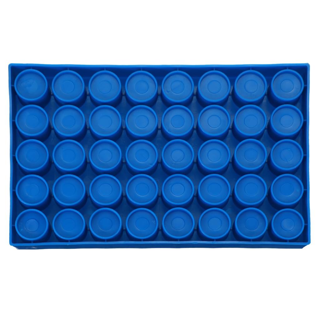 PATIKIL 20ml Autosampler Vial Racks, Set of 4, 40-Cavity Stackable Vial Tray Holder, Test Tube Stand for Microcentrifuge Tubes, Blue