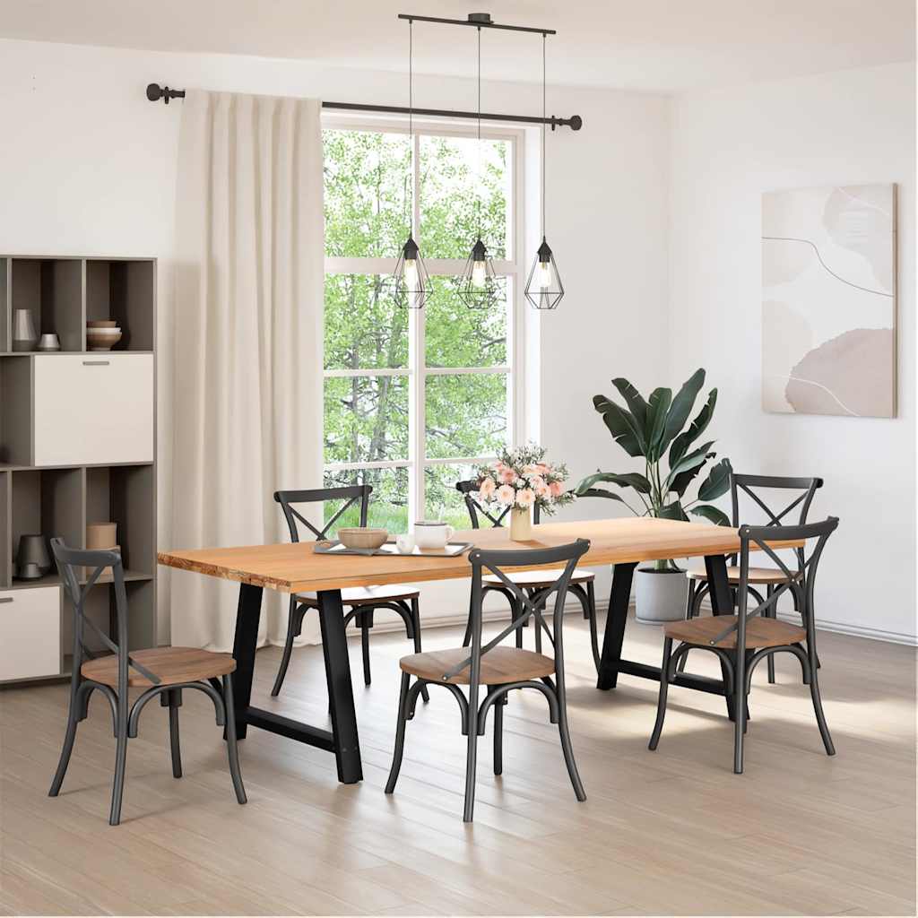 Vidaxl Coffee Table Legs, 2 Pcs, Black, 90X(72-73) Cm, Steel