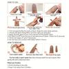 24pcs Short Oval Press-On Fake Nails Black Butterfly with Glitter Additions Nail File Jelly Glue