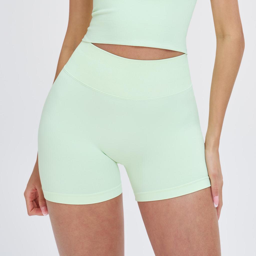 ZeChuang Women's Seamless High Waist Yoga Shorts - Butt-Lifting, Quick-Drying Summer Fitness Pants