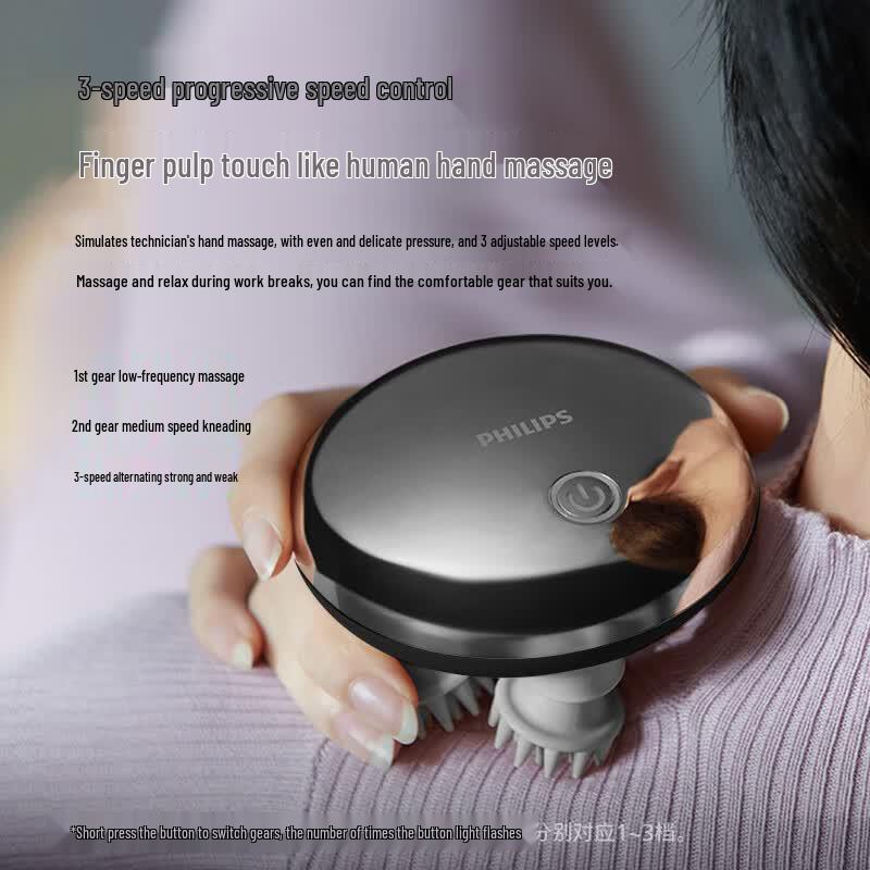 Philips Беспроводной водонепроницаемый массажер для кожи головы, штекер CN (адаптер в комплекте)