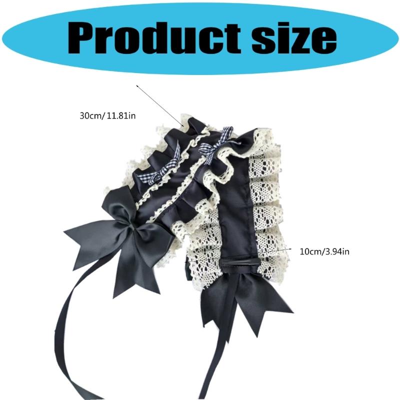 Stylish Lace Bows Headband Comfortable Hairpiece Breathable Hairband Perfect For Anime Conventions Fashion Accessories