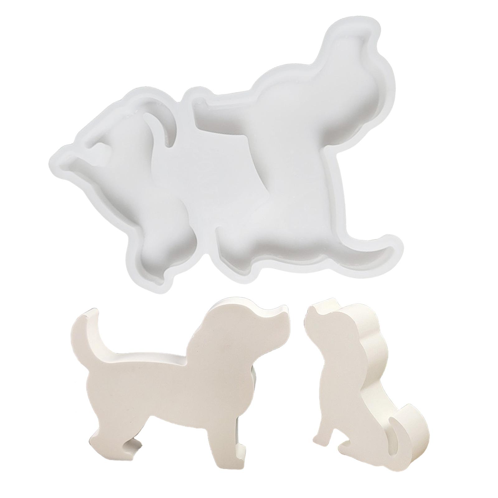 

Multifuntional Dog Sculpture Molds for Cement and Plaster Creative Home Decors Silicone Ornament Moulds for Hand-Making