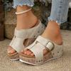 Fashion Fashion Women Summer Shoes Sandals 2025 New Wedges Shoes for Women Elegant Sandals Slide Huaraches Female Women Heels Footwear