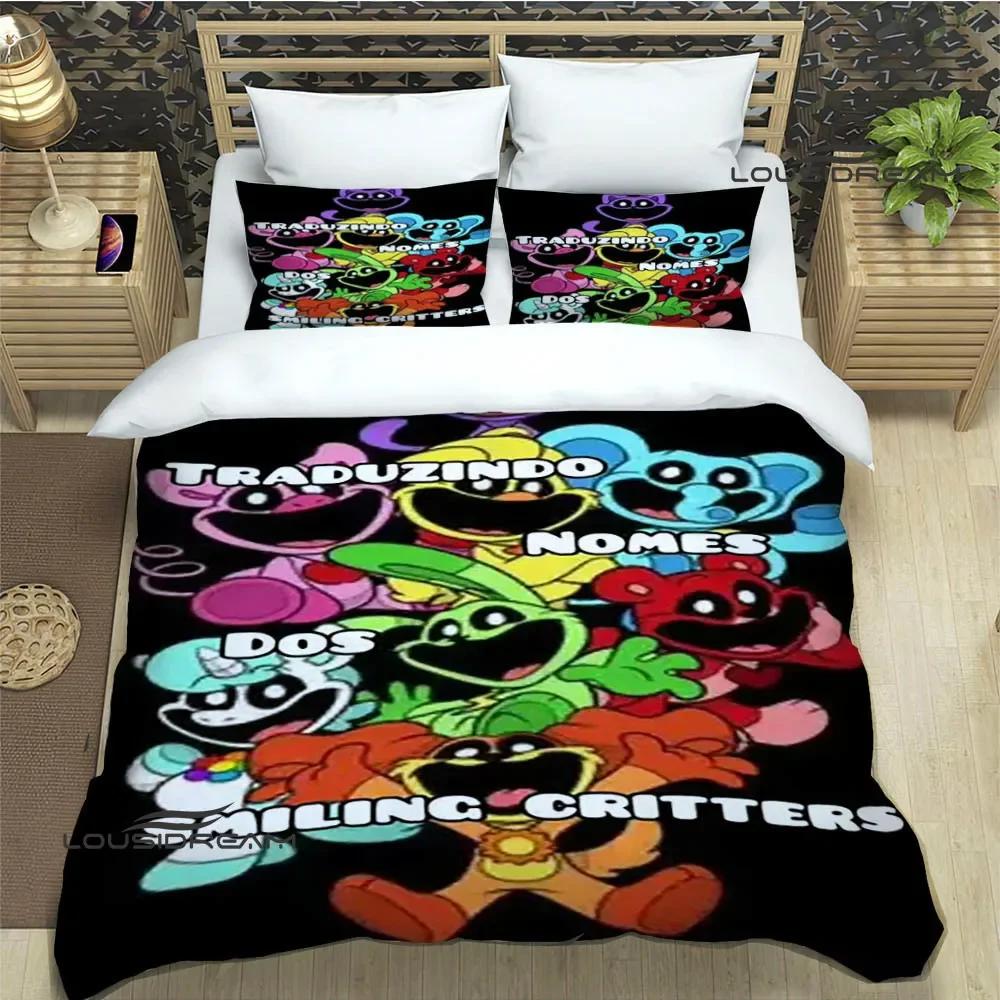 Set Biancheria da Letto Cartoni Animati Creature Sorridenti set squisito di biancheria da letto copripiumino set piumone set letto regalo di compleanno di lusso