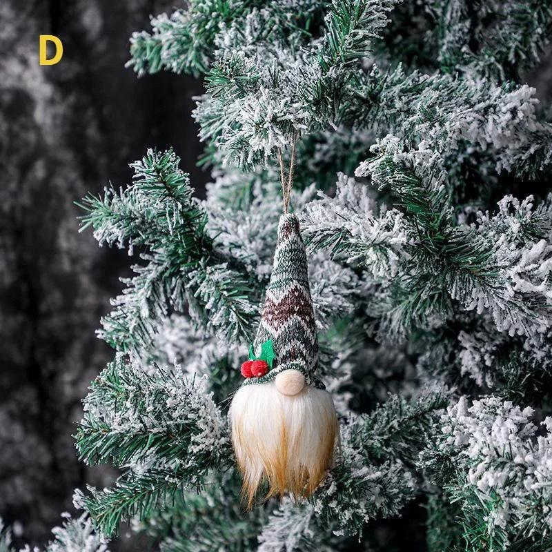 Christmas Home Party Decorative Supplies Glow Dwarf Ornament Christmas Tree Pendant Faceless Plush Doll New Year Creative Gifts