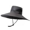 Spring and Summer New Men's Cm Sun Hat Bucket Hat Outdoor Sun Protection Hat Breathable Big Eaves Hat Climbing Hat Fishing