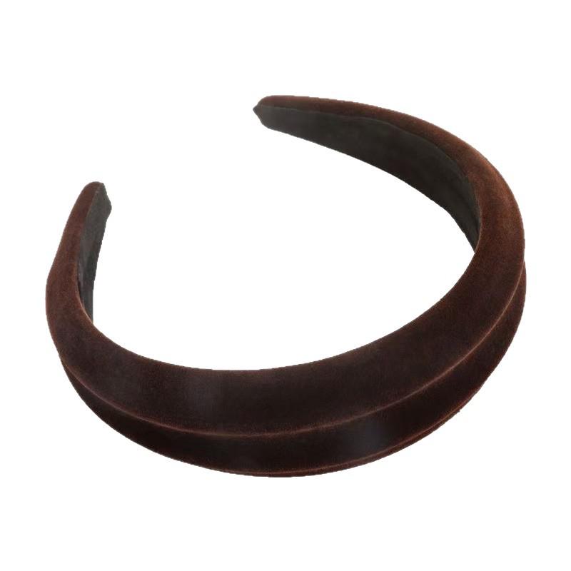 Women's Korean Velvet Headband with Concave-Convex Design for Face-Slimming and Versatile Style