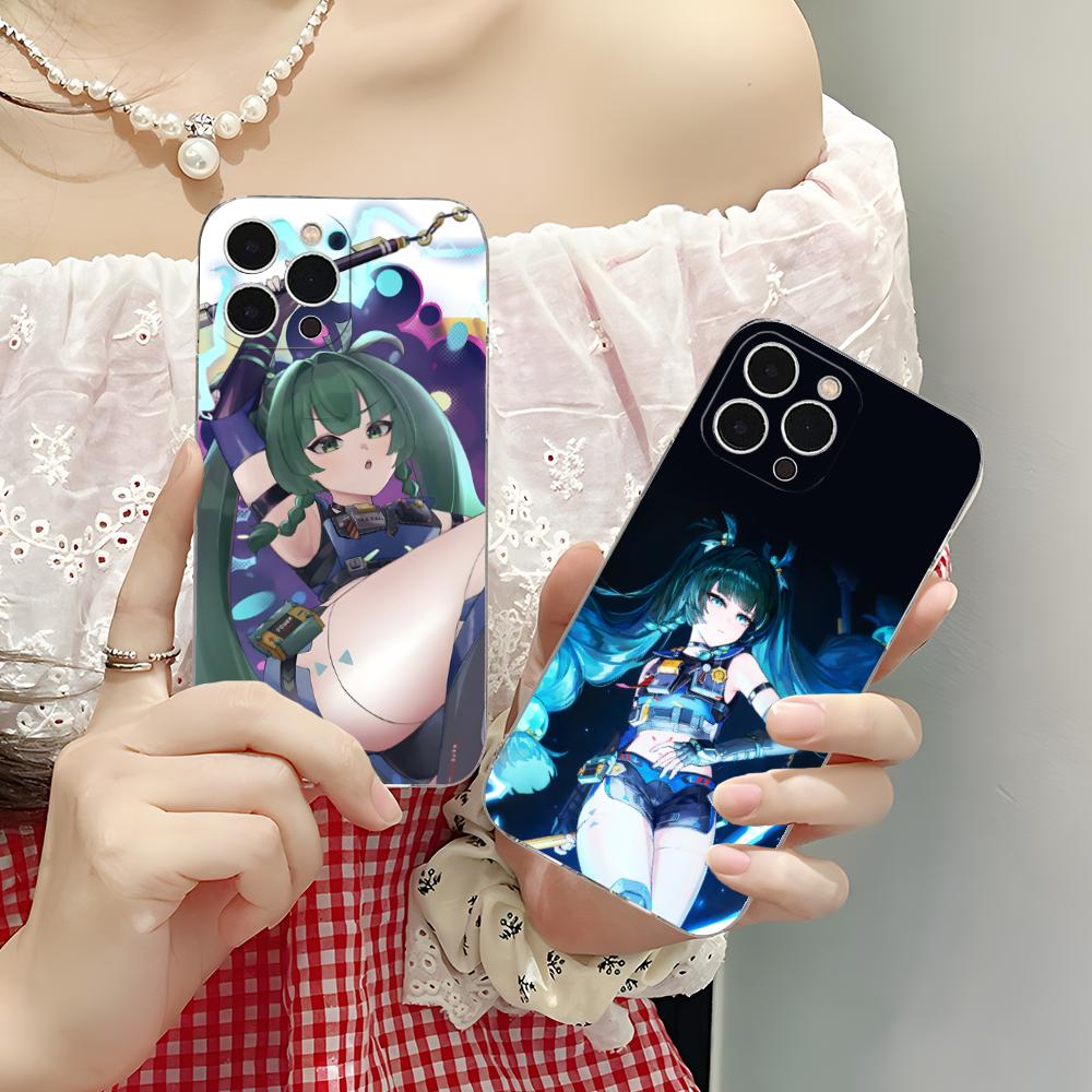 Zenless Zone Zero QingYi Phone Case for iPhone 17 16 15 14 13 12 11 X XR XS Air Pro Max Plus Mini Clear Colorful Cover Luxury