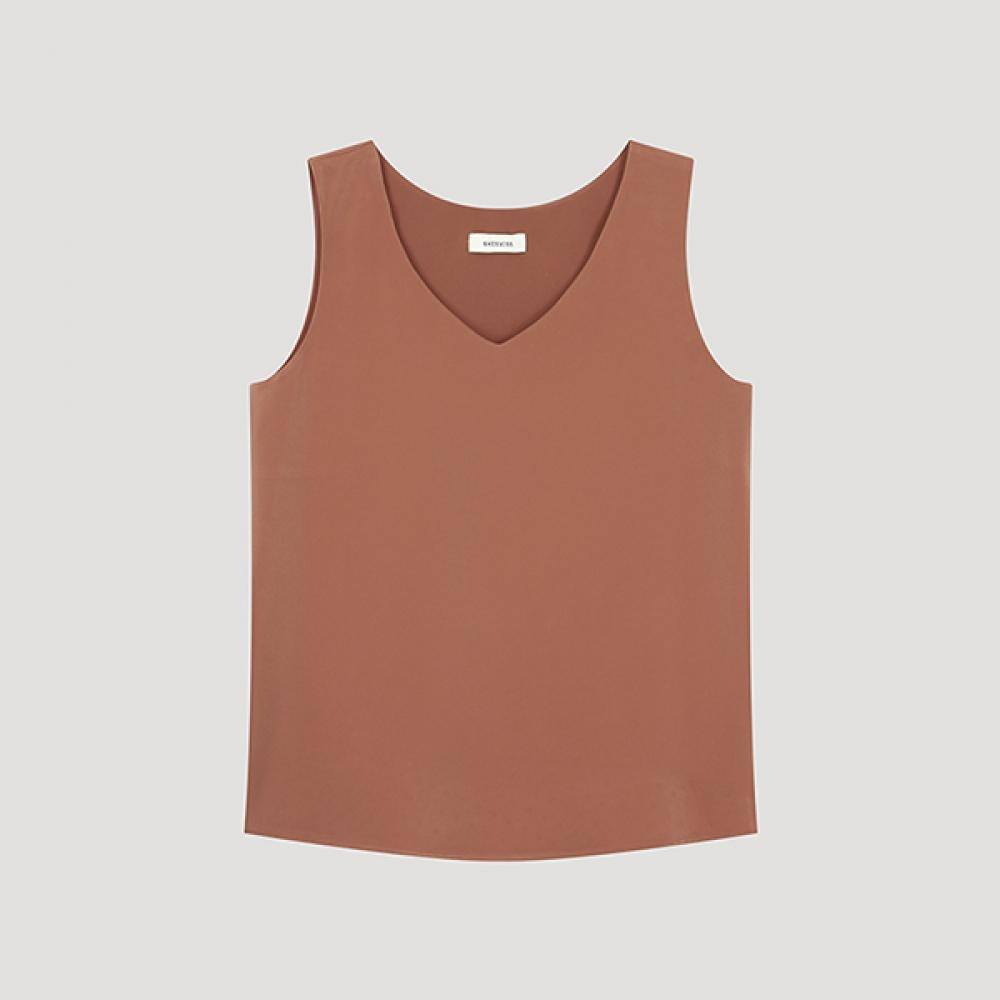 

She S miSS V Neck SleeVeleSS blouSe Swwblo22130 Br Braun/55