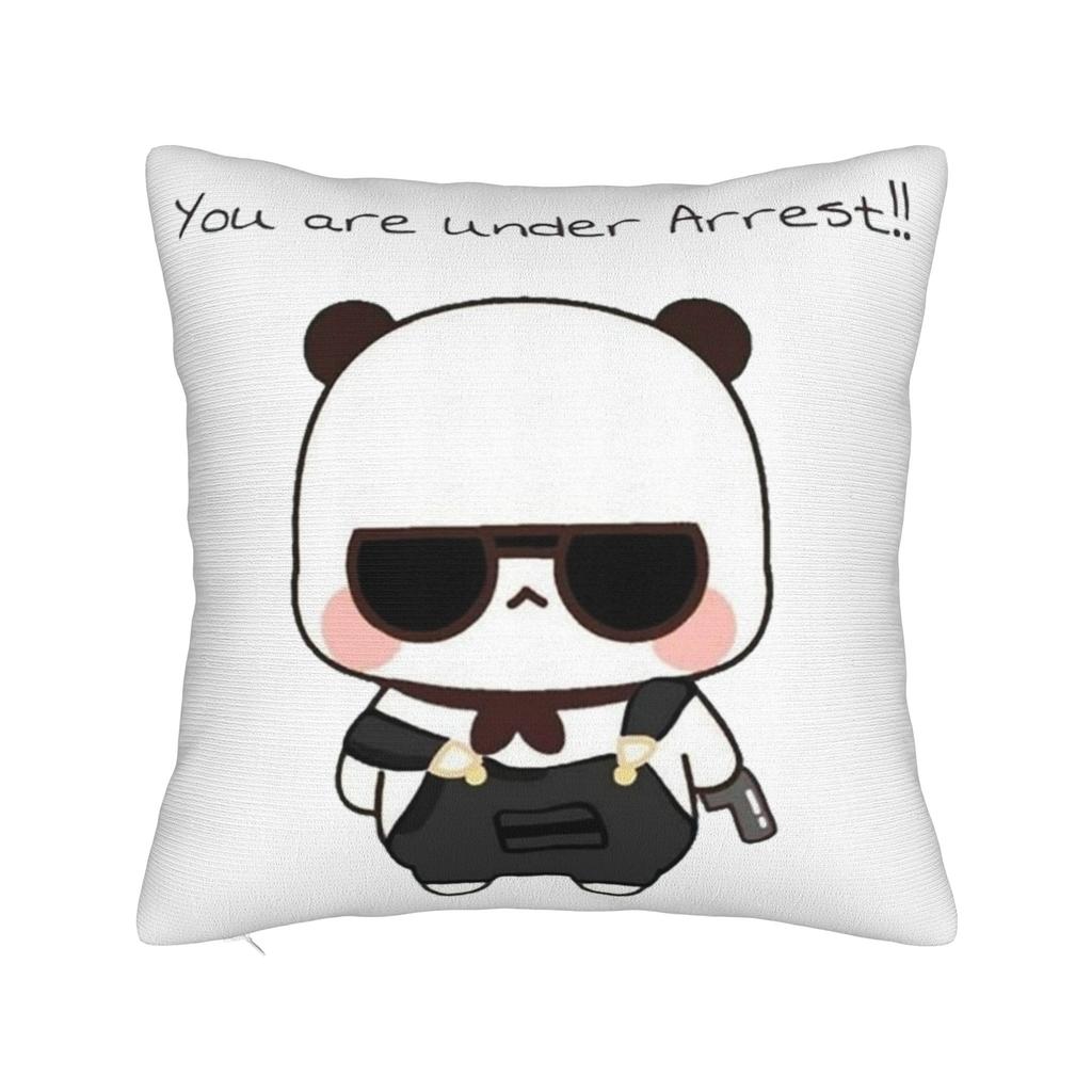 I Love You Bear and Panda Bubu Dudu Bear Pillowcase Soft Fabric Cushion Cover Gift Pillow Case Cover Home Zipper Xcm