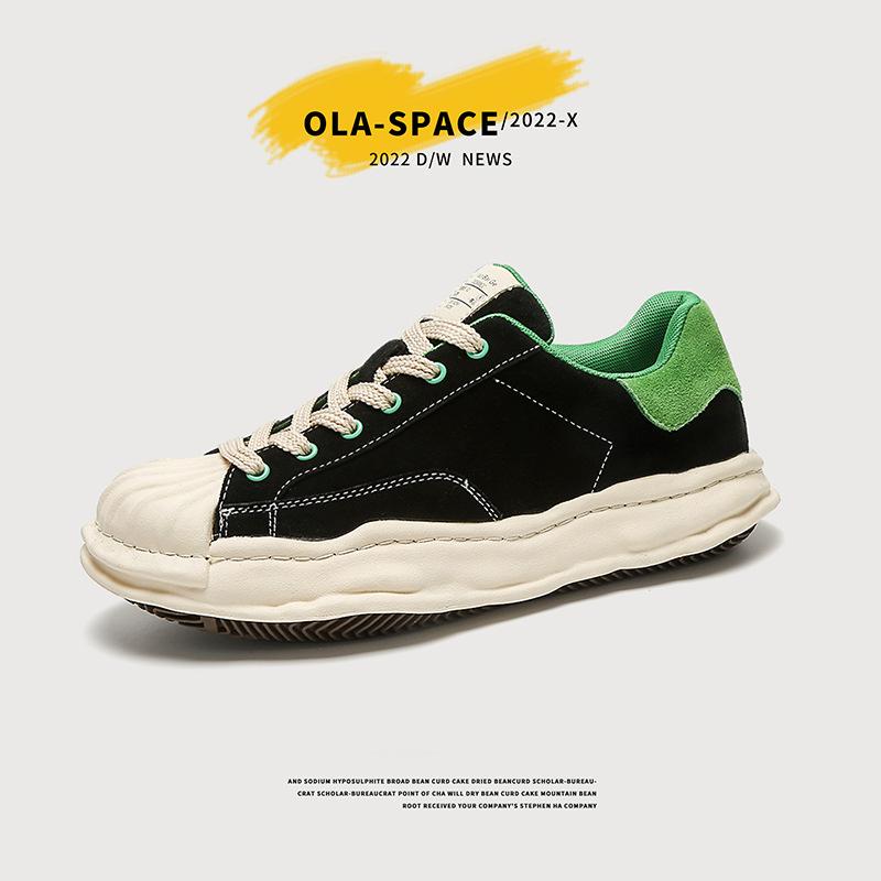 

2863 thick-soled dissolving shoes men s spring new velvet shell head retro board shoes versatile pumpkin shoes casual shoes 44 чёрный