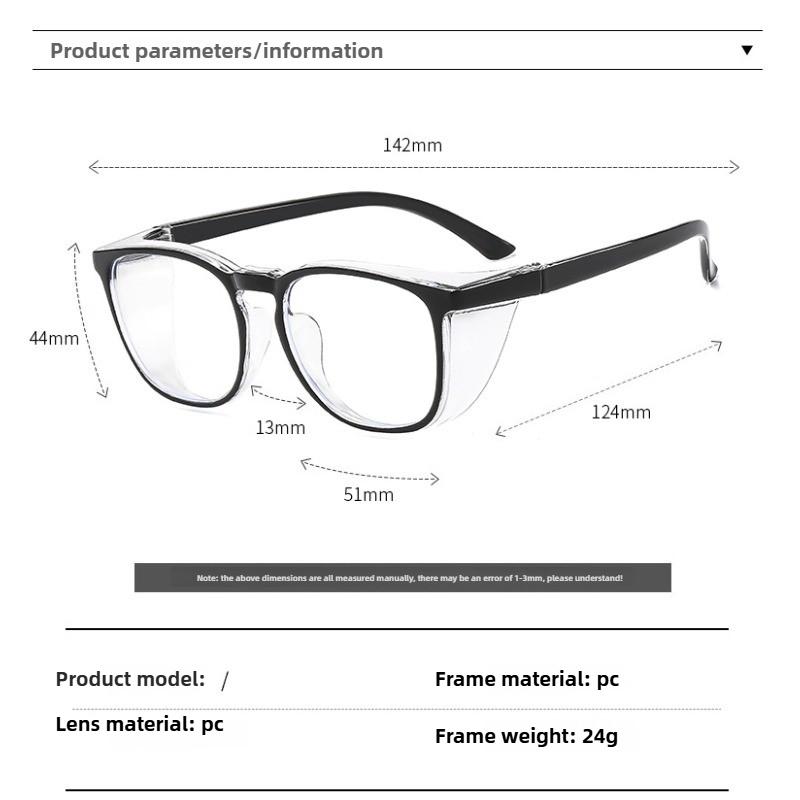 2PCS Anti-Splash Safety Goggles Window Transparent Impact Resistant Dustproof Protective Glasses for Men Women Adults