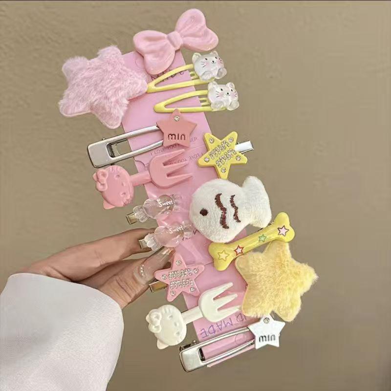 Cartoon Princess Hair Accessory Set: Cute Hair Clips for Girls