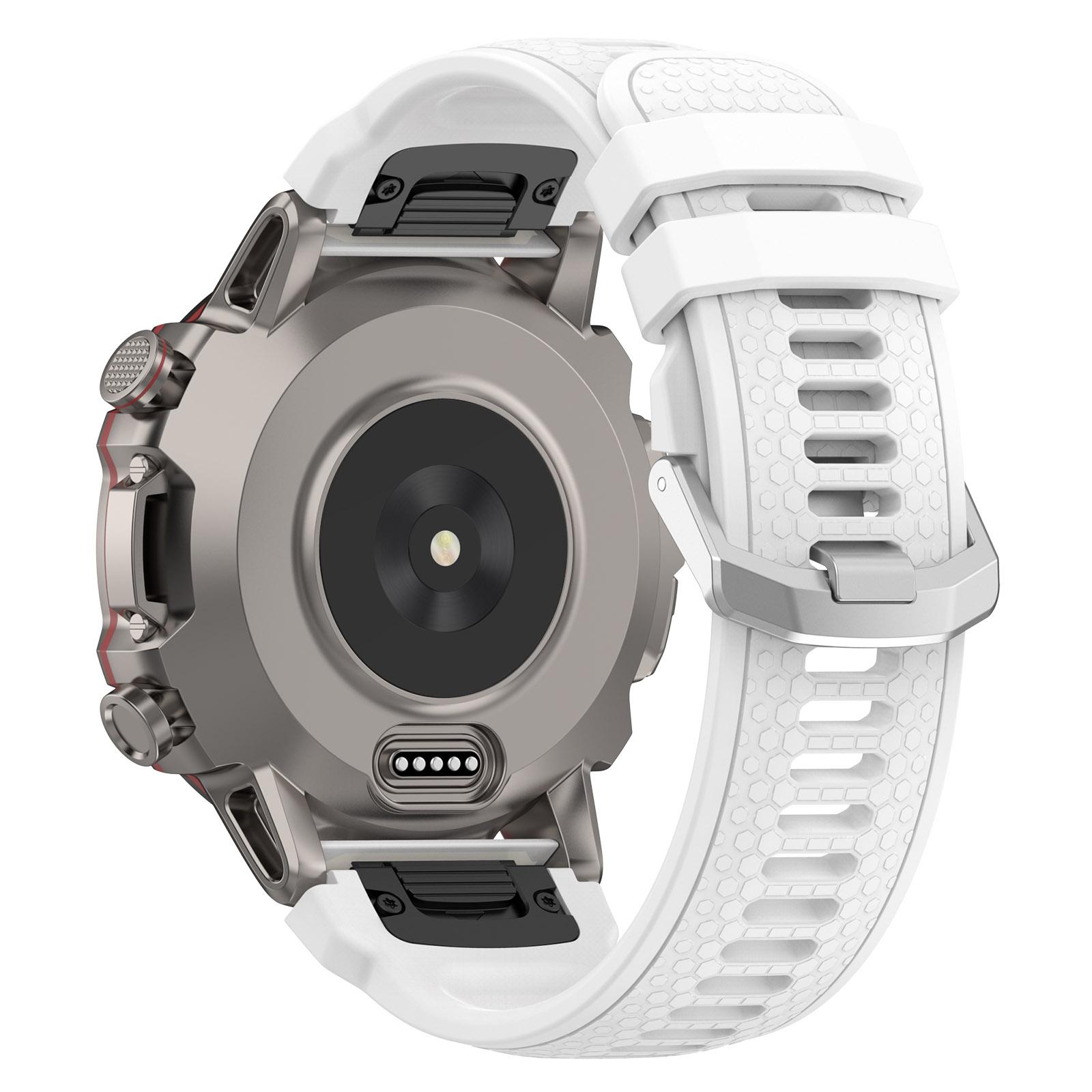 

A2029 Quick Release Watch Strap for Huami Amazfit Falcon,22mm Soft Silicone Replacement Watch Band White