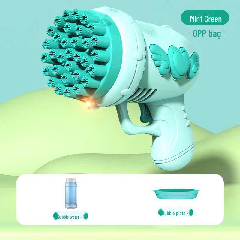 Popular Handheld Luminous Gatling Bubble Gun: Fully Automatic Bubble-Blowing Toy for Kids