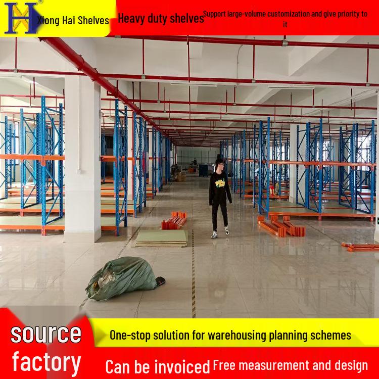 Heavy Duty Large Detachable Industrial Warehouse Storage Racking with Thickened Load-Bearing Beams