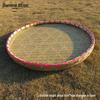 Blue Bamboo Weaving Sieve for Drying Tea, Dried Goods, and Rice - Round Winnowing Basket Tray