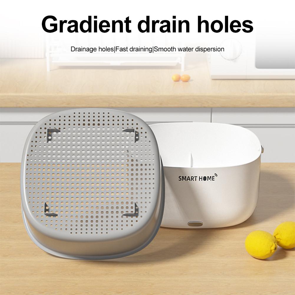 Ultrasonic Fruit Cleaner Device Vegetable Cleaner Electric Food Purifier Vegetables Cleaning Basket Kitchen Gadgets