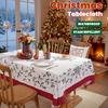 Weihnachts Rechteck Tischdecke Wasserdicht Weihnachten Stechpalme Zuckerstange Tischdecke Waschbare Tischdecke für Zuhause Dinnerparty Dekoration