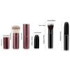 1ks Zatahovací štětec Štětec na make-up Štětec na pudr Růžový štětec Štětec na pudr Mini Multifunkční Přenosný S hliníkovou rukojetí