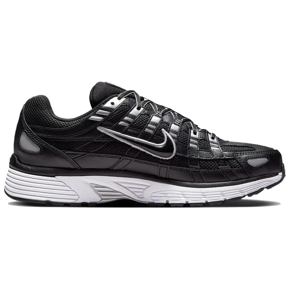 Nike P-6000 Black Metallic Silver Unisex Sneakers White CD6404-026