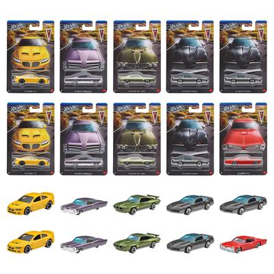Hot Wheels Celebration Assortment Pontiac Centennial Vehicle Ages - Toys, 10-Car Box, 3+, Multi-Purpose, GRT01-986P