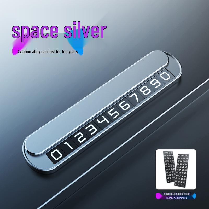 

Double-Sided Metal Hidden Temporary Parking Number Plate