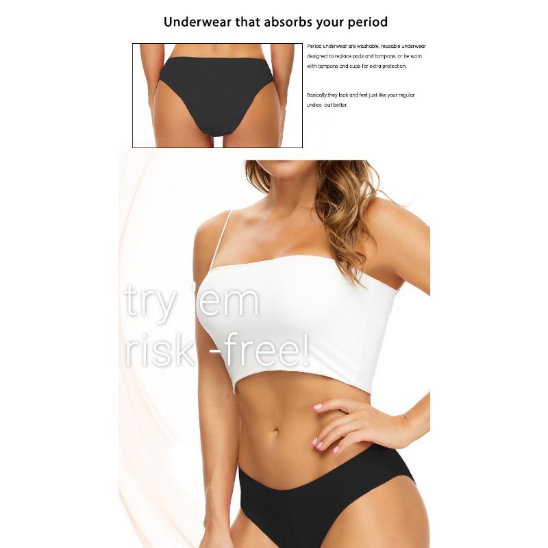 Women Seamless Four Layer Absorbent Crotch Leakproof Period Swim Pants