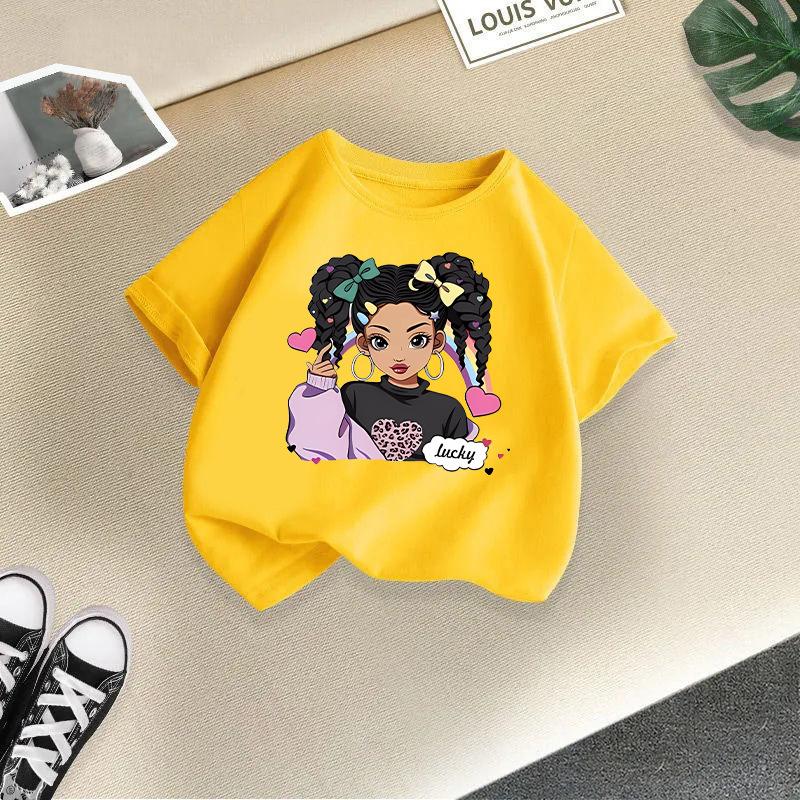 Children T-shirt Kid T Shirt 2-13Y Cool Girl Printed Kids 100% Cotton Clothes Tshirt Tops Tee