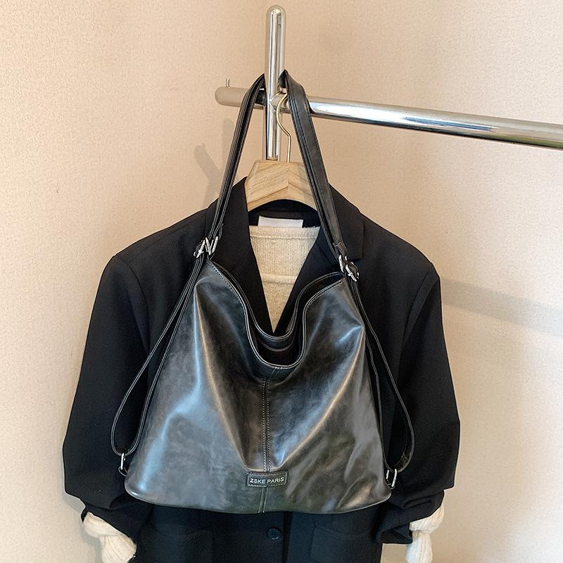 Tote Bag Women's Large Capacity 2025 New Casual Versatile Shoulder Messenger Commuter Bag Multi-functional Niche Backpack