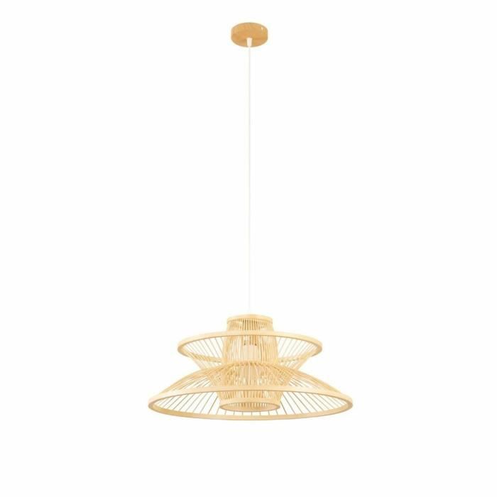 Suspension marron clair bambou 50 w (50 x 50 x 22 cm)