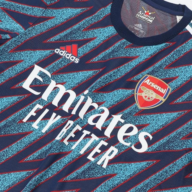 Adidas Tricou de Joc Arsenal Sezonul 21-22 Deplasare Versiune Jucător Mânecă Scurtă Tricou de Fotbal Bărbați tricouri Albastru GM0212