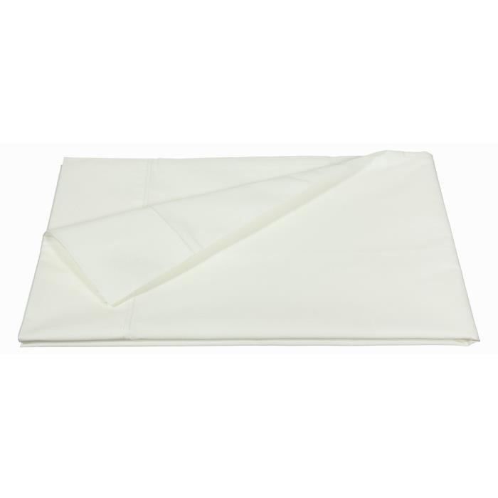 Taie de traversin - 45x150cm - Couleur blanche - Fibre naturelle - 1 pièce