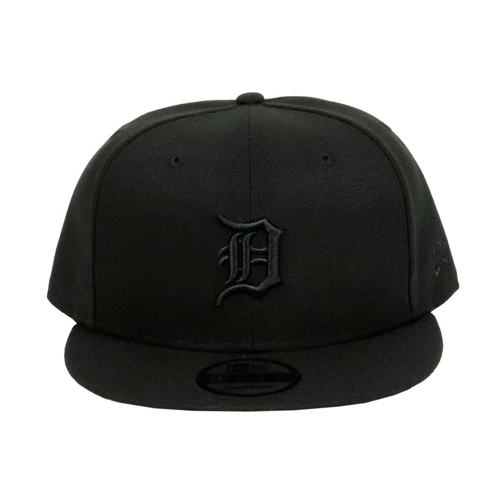 [New Era] Cap 9FIFTY Men's Major League Baseball Cap Snapback Brand Detroit Tigers Black X Black Small Logo [Used]